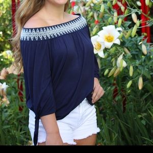 Off the shoulder blouse!